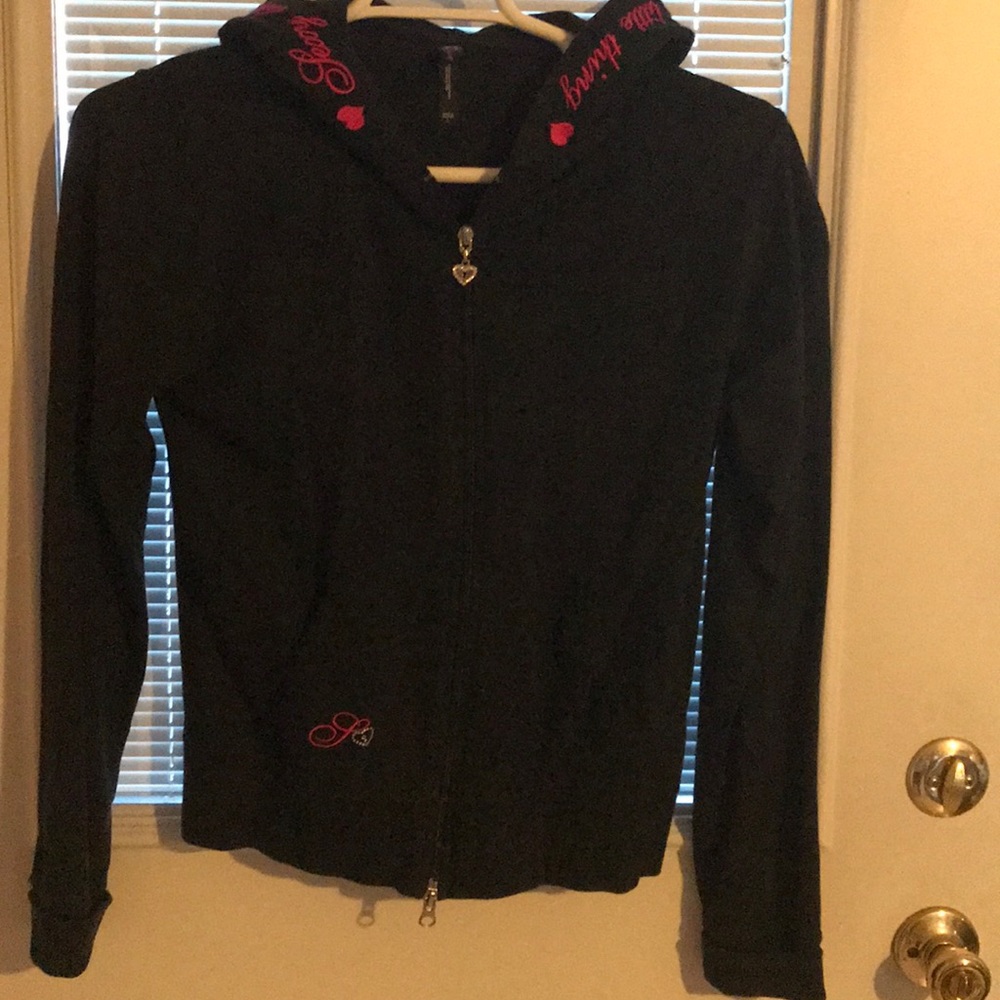 Victorias sexy little thing zip up hoody.
